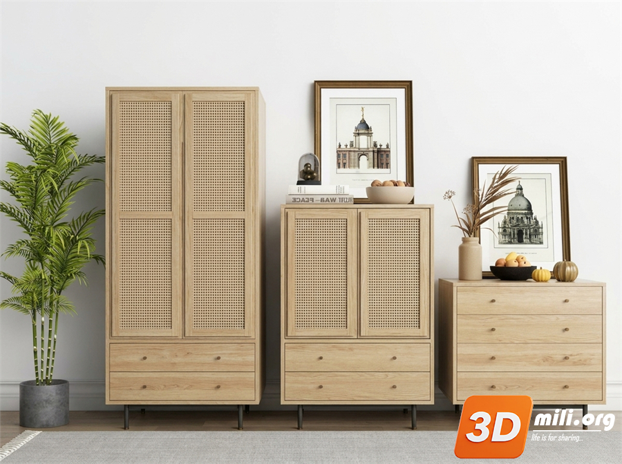 Decorative cabinet Skp Files